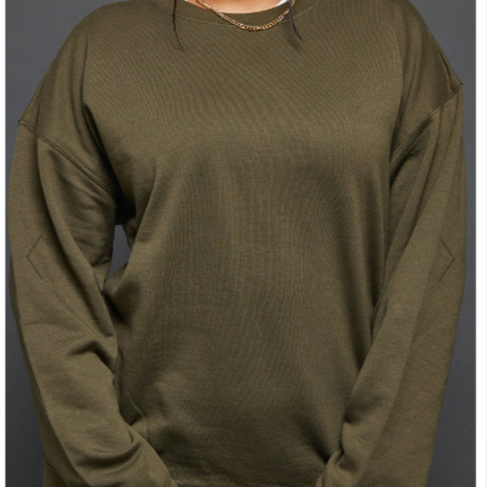 PLT Plus Khaki Ultimate Oversized Sweatshirt